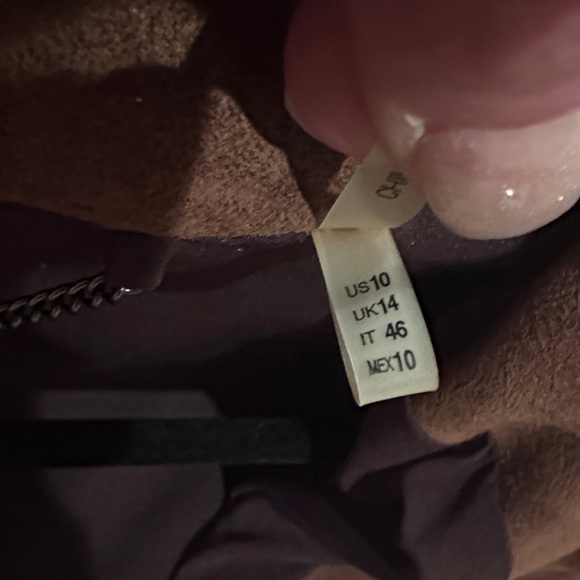 Elie Tahari Brown Suede Ruffle Blazer - Picture 3 of 5